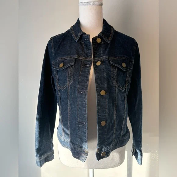 OPAQUE.CLIP Dark Denim Jean Jacket Japanese 40/L Button Front - Picture 6 of 10